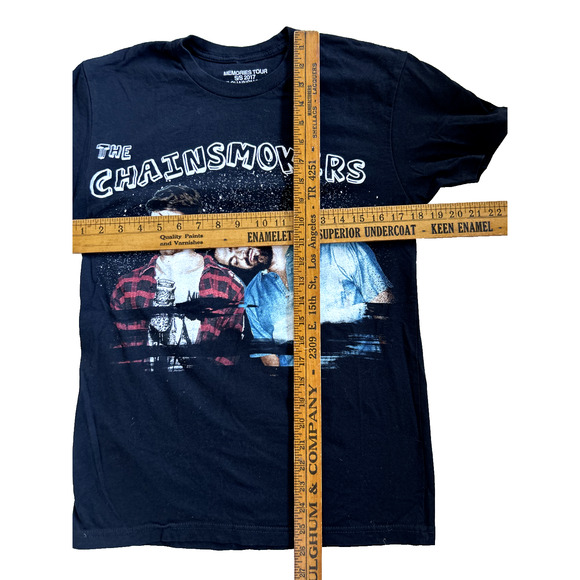 The Chainsmokers T-Shirt Men S Memories Tour 2017 Black EDM Do Not Open - Picture 4 of 5